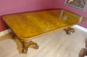 English Regency Walnut Extending Dining Table
