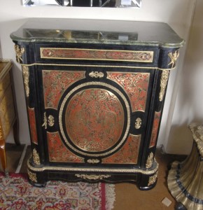 FRANSE Boulle INLAY KAST met marmeren blad