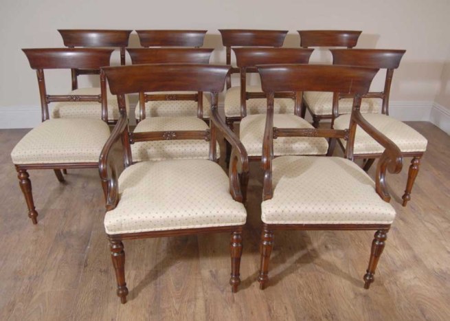 10 English Regency Trafalgar Dining Chairs