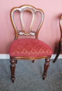 SET 8 VICTORIAN BALLON TERUG Eetkamerstoelen