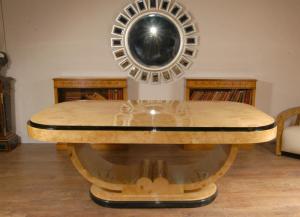 Blonde Walnut Retro Art Deco Dining Table Tabeller