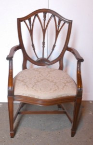 SET 10 HEPPLEWHIT E ENGELSK mahogny Spisestuestoler STOLEN