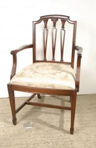 Set 8 Hepplewhite Engels Mahonie Stoelen Set 8 Hepplewhite Engels Mahonie Stoelen