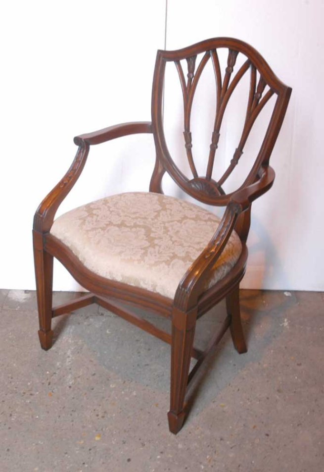 Set 10 Hepplewhite English Mahogany Dining Chairs Chair