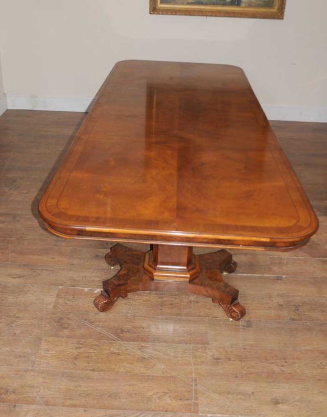 Walnut Regency Extending Dining Table 14 ft Diner