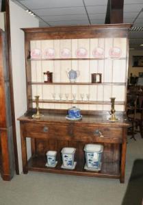 7 ft Country Oak Welsh Dresser Pot Board Cupboard