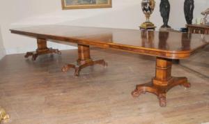 Walnut Regency Extending Dining Table 14 ft Diner