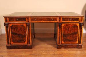 English Sheraton Regency Walnut Partners Desk