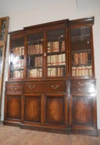 Victorian Breakfront Bookcase Secretaire Desk Library Victorian Breakfront Bookcase Secretaire Desk Library
