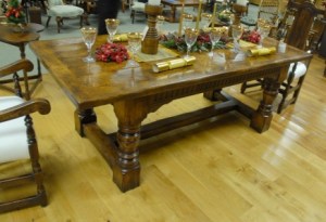 English Abbey Oak Rustic Refectory Table