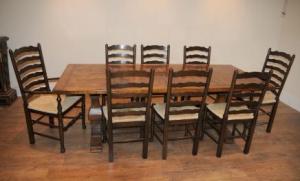 Presidente ladderback Refectorio Tabla Cocina Comedor granja Conjunto