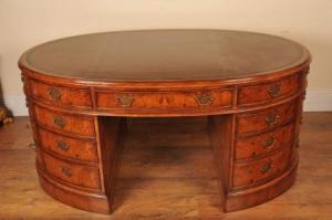 Walnut viktorianischen Oval Partner Schreibtisch Schreibtische Walnut viktorianischen Oval Partner Schreibtisch Schreibtische