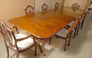 Regency Pedestal Table & Set Adams Dining Chairs Set