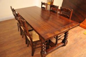 Ladderback Chairs & Refectory Table Kitchen Set Dining