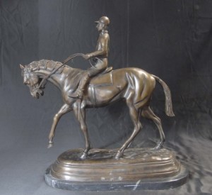 FRENCH BRONZE CASTING HORSE JOCKEY MENE SCULPTURE HORSES FRENCH BRONZE CASTING HORSE JOCKEY MENE SCULPTURE HORSES