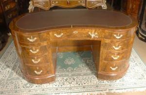 Walnut Victorian Kidney Bean Desk Desks Furniture