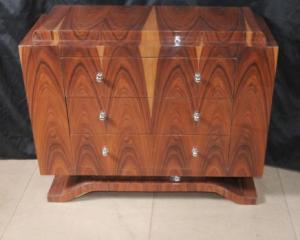 Art Deco Rosewood Chest Drawers Commode