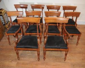 10 Walnut Regency Dining Chairs Armchairs Seats