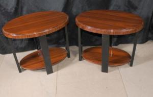 Pair Deco Modernist Side Tables Furniture