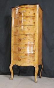 French Bombe Chest Drawers Tall Boy Louis XV