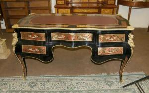 Boulle Inlay Schreibtisch Bureau plat Französisch Louis XV
