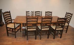 ladderback Stuhl Refektoriumstisch Küche Ess-Set Bauernhof