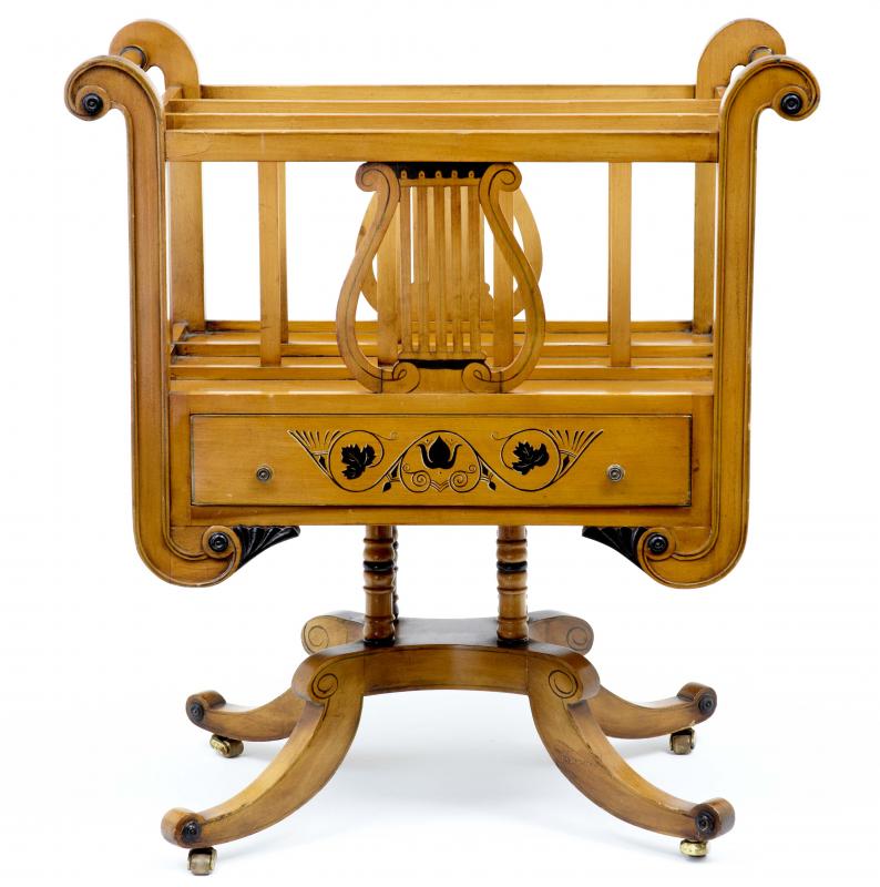 Regency Canterbury Magazine Rack Satinwood