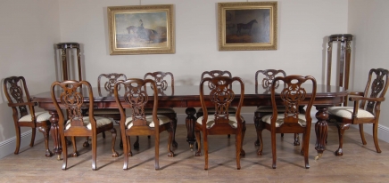 George Ii Dining Chairs & Victorian Table Set