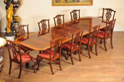 Regency Pedestal Dining Table Mahogany Diner Tables