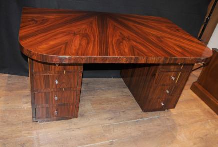 Art Deco Desk Writing Table Bureau Rosewood Vintage Furniture
