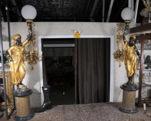 Bronze Female Blackamoor Torcheres Bronze Female Blackamoor Torcheres