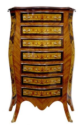 French Empire Bombe Chest Drawers