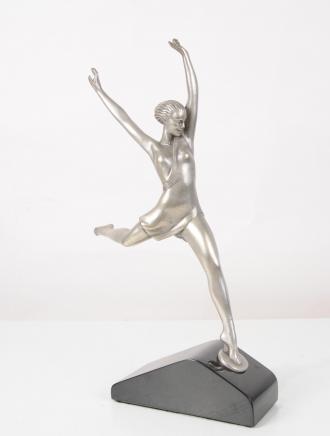 1920s Bronze Art Deco Dancer Figurine Statue French Statue