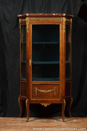 Antique French Empire Display Cabinet Vitrine 1900