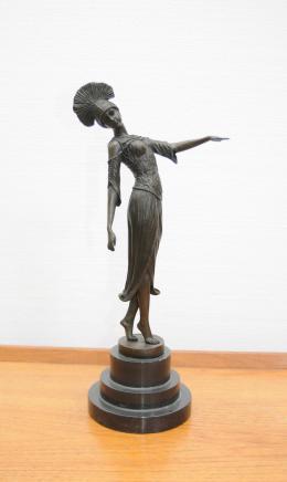 Art Deco Bronze Chiparus Dancing Figurine Statue