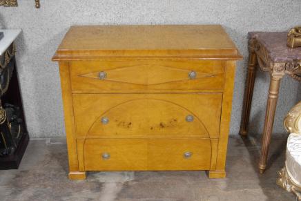 Art Deco Chest Drawers Blonde Walnut Commode Art Deco Chest Drawers Blonde Walnut Commode