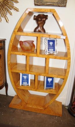 Art Deco Egg Bookcase Shelf Unit Modernist Art Deco Egg Bookcase Shelf Unit Modernist
