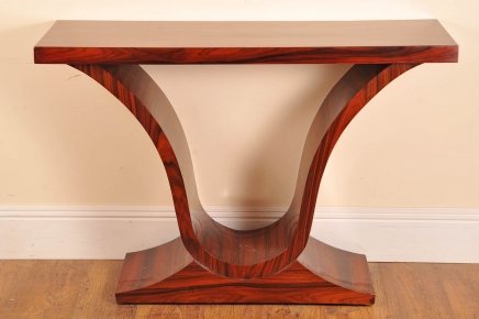 Art Deco Rosewood Console Table Ogee Tables