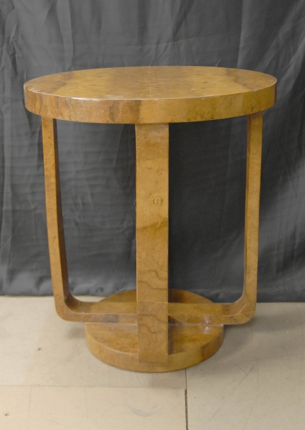 Blonde Walnut Art Deco Side Table Tables Occasional