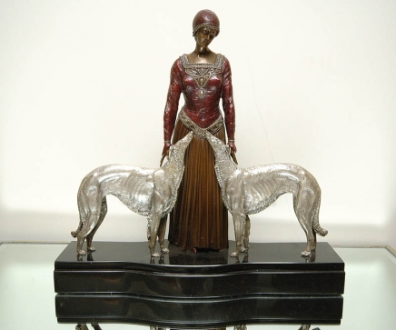 Bronze Art Deco Casting Eternal Friends By Chiparus