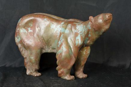Bronze Polar Bear Statue Arctic Creature Animal