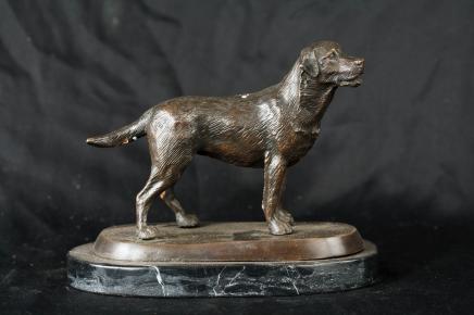 English Bronze Labrador Statue Casting Dogs Labs Dog