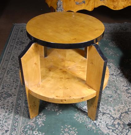 French Art Deco Blonde Walnut Side Table Biedermeier French Art Deco Blonde Walnut Side Table Biedermeier