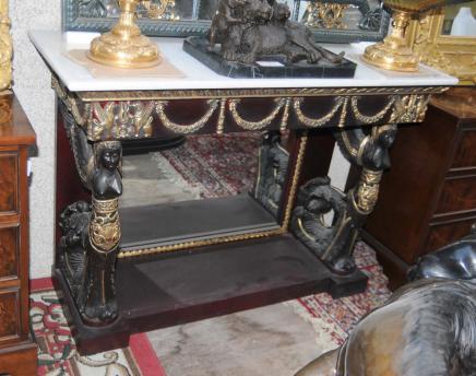 French Empire Sphinx Console Table Mirrored Tables French Empire Sphinx Console Table Mirrored Tables