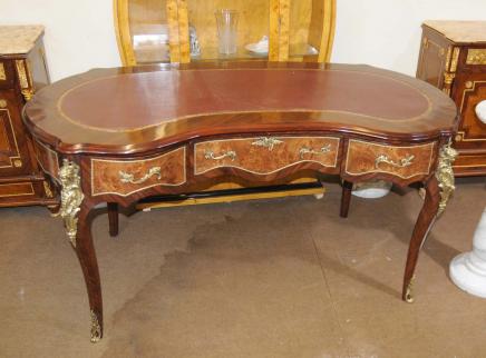 French Kidney Bean Desk Louis XV Writing Table Burea Plat