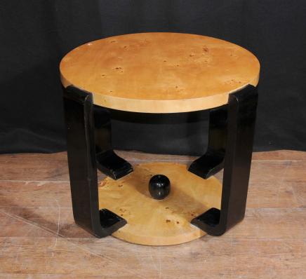 Large Art Deco Walnut Side Table Occassional Cocktail Tables
