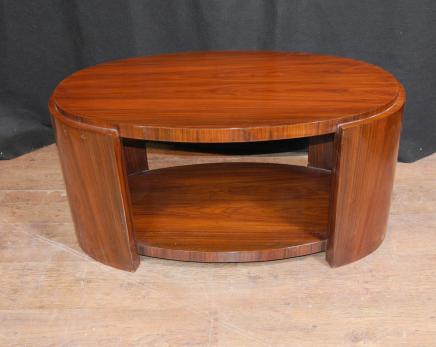 Oval Art Deco Rosewood Coffee Table Cocktail Tables