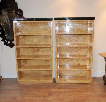 Pair Art Deco Open Bookcases Bookcase Shelf Pair Art Deco Open Bookcases Bookcase Shelf