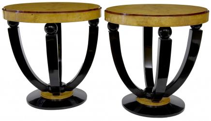 Pair Biedermeier Side Cocktail Tables Furniture Deco Pair Biedermeier Side Cocktail Tables Furniture Deco