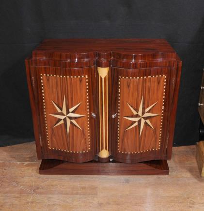 Star Inlay Art Deco Cabinet Chest Sideboard Buffet Server Furniture
